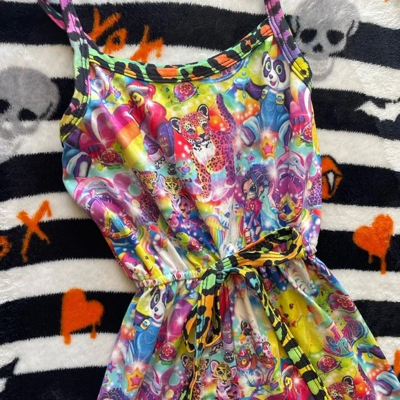 Lisa Frank inspired Colorful Kids Printed Jumpsuit size 2T - Picture 4 of 7